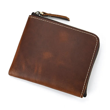 Xajzpa Leather Coin Purse Casual Genuine Leather Little Purse For Coins Card Purse Men Women Portable Small Wallet For Cards Key